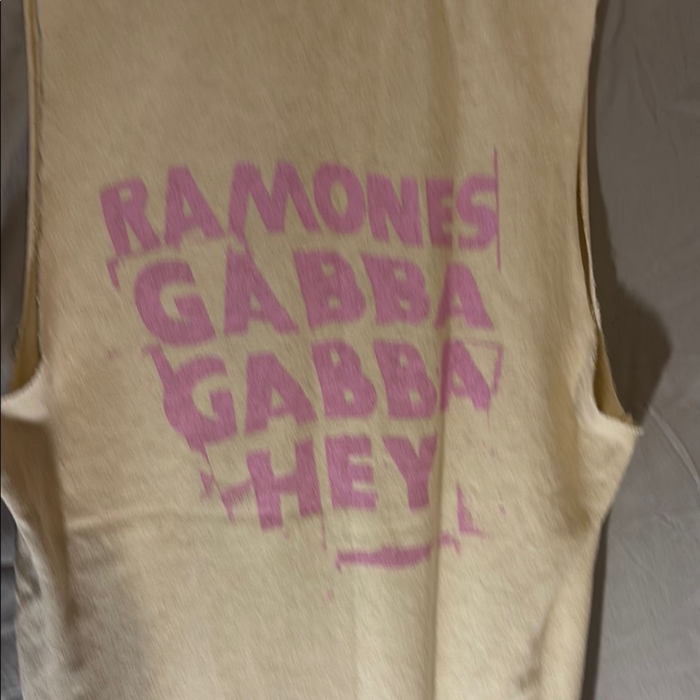 Daydreamer Cream Tank Top with Pink Graphic